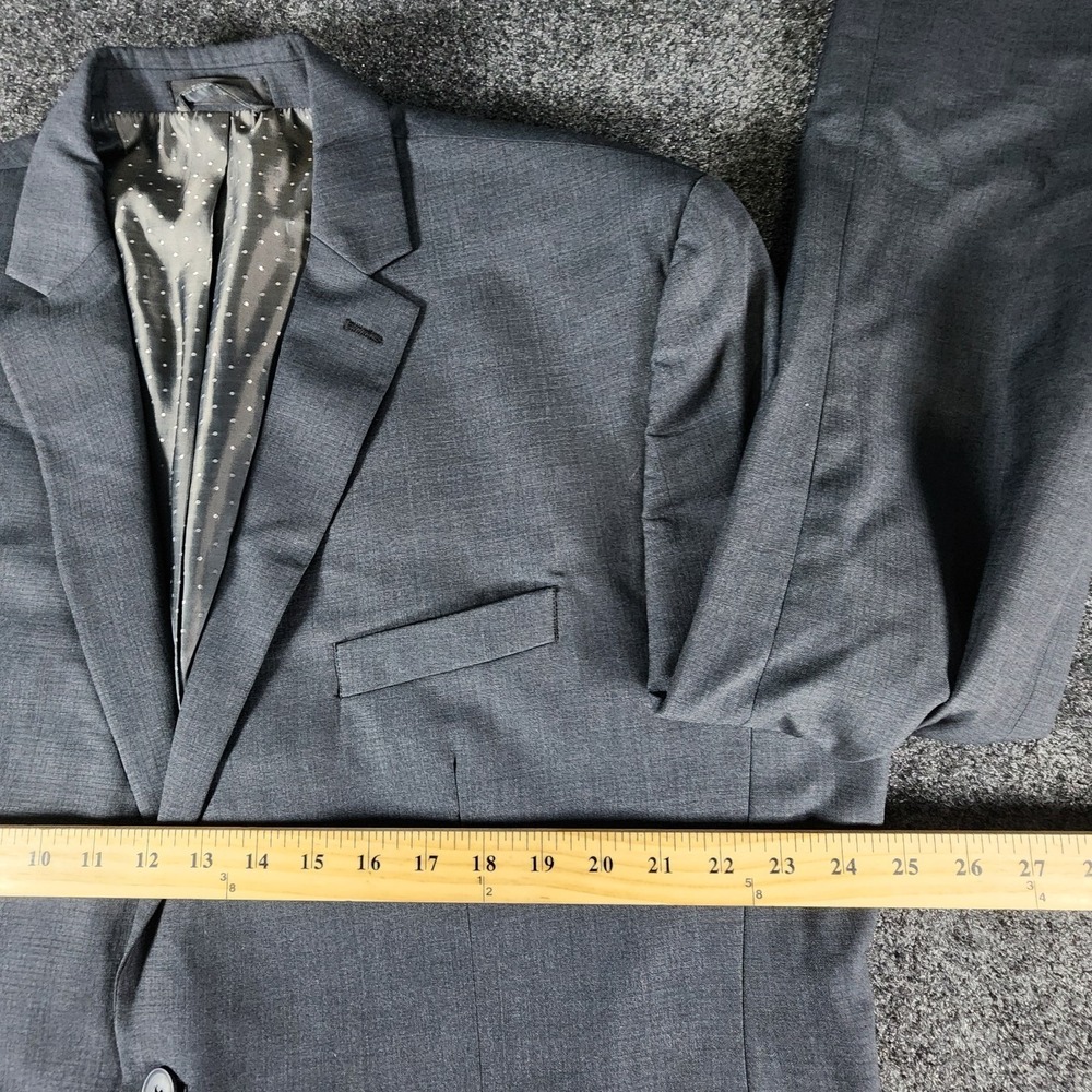 Michael Strahan 2 Piece Suit Men's 48S Gray Wool Blend Pants 38x31 Modern - Picture 9 of 16